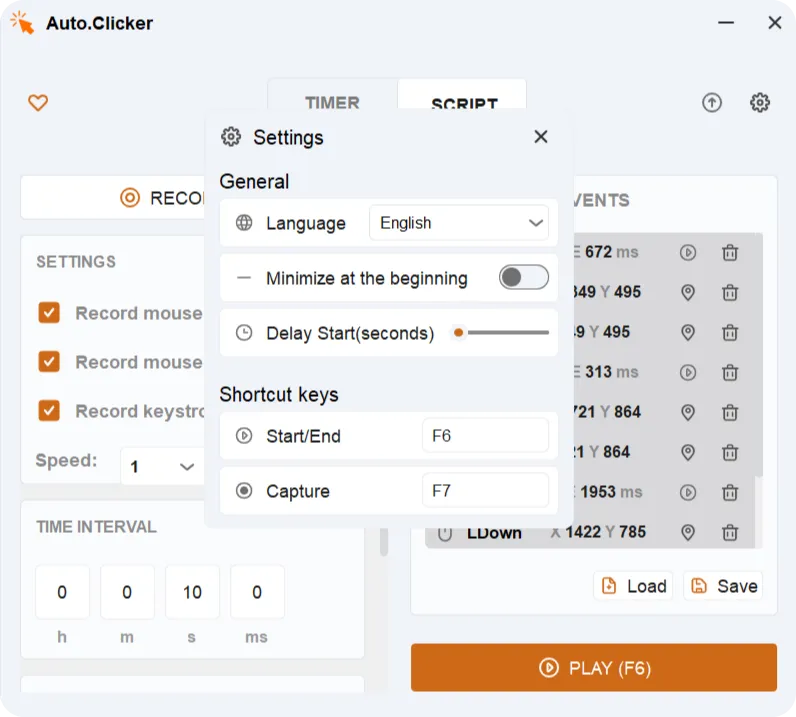 Macro recording feature